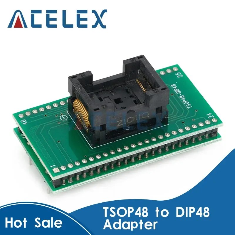 Top Quality TSOP48 to DIP48 adapter,TSOP48 test socket 0.5mm Pitch for RT809F RT809H & for XELTEK USB Programmer