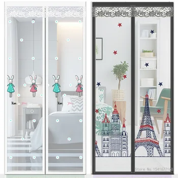 Summer Magnetic Screen Door Curtain Anti Mosquito Net Insect Fly Bug Curtains Automatic Closing Mesh Anti Mosquito Door Curtain
