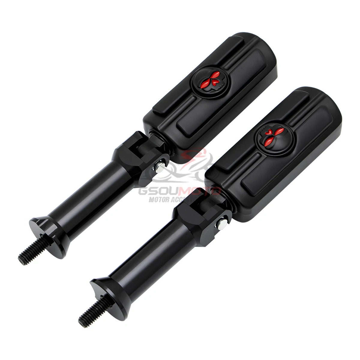 GCLANXI Pedane Posteriori Per Harley | Staffe Passeggero Moto Per Breakout, Softail, Fat Boy - Nero - Foto 5