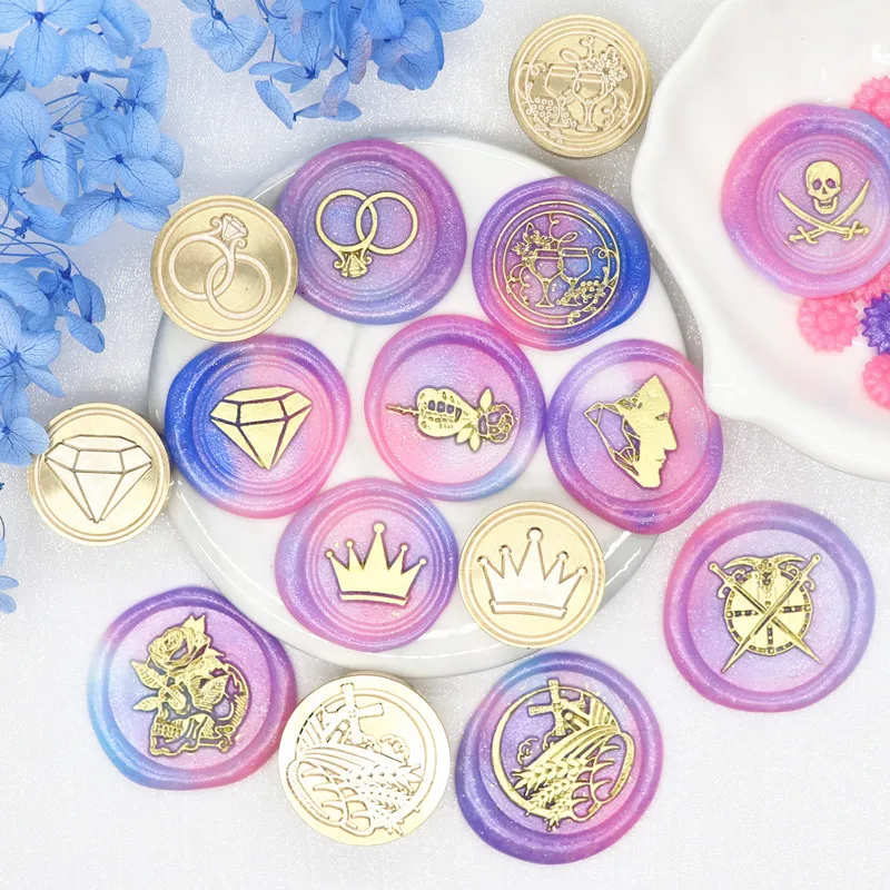 Wax Seal Stamp Ring Finger Diamond Crown For Envelopes Wedding Invitations Gift Packaging Scrapbooking