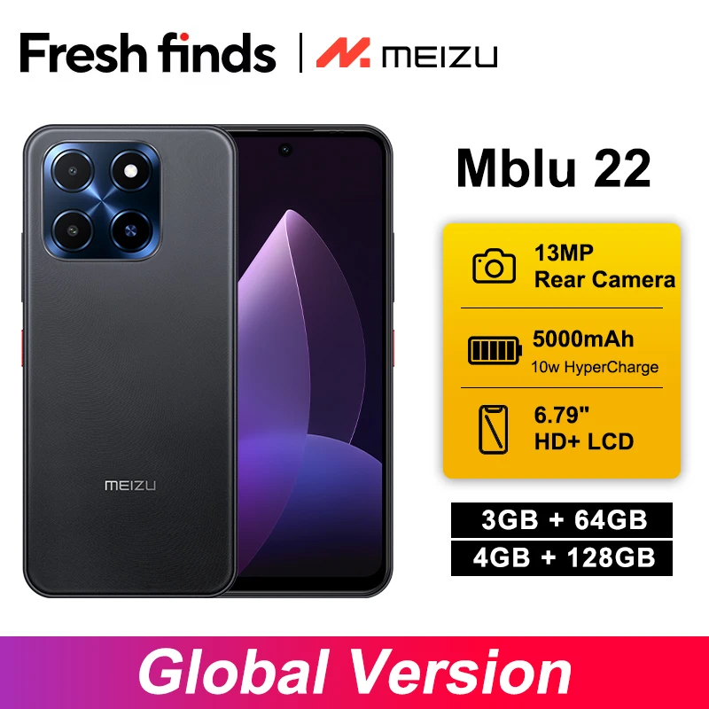 World Premiere Global Version Meizu Mblu 22 Smartphone 90Hz