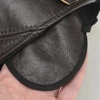 New 2025 Man High Quality Real Leather Baseball Caps Male Casual Cowhide Belt Ear Warm 56-60cm Adjustable Sprot Flight Hats 4