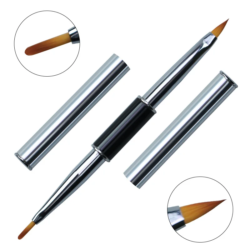 Dual End Nail Art Streifen Linien Liner DIY Malerei Pinsel Flüssiges Pulver Acryl UV GEL Extension Builder Französisch Zeichnung Stift – Detail 18