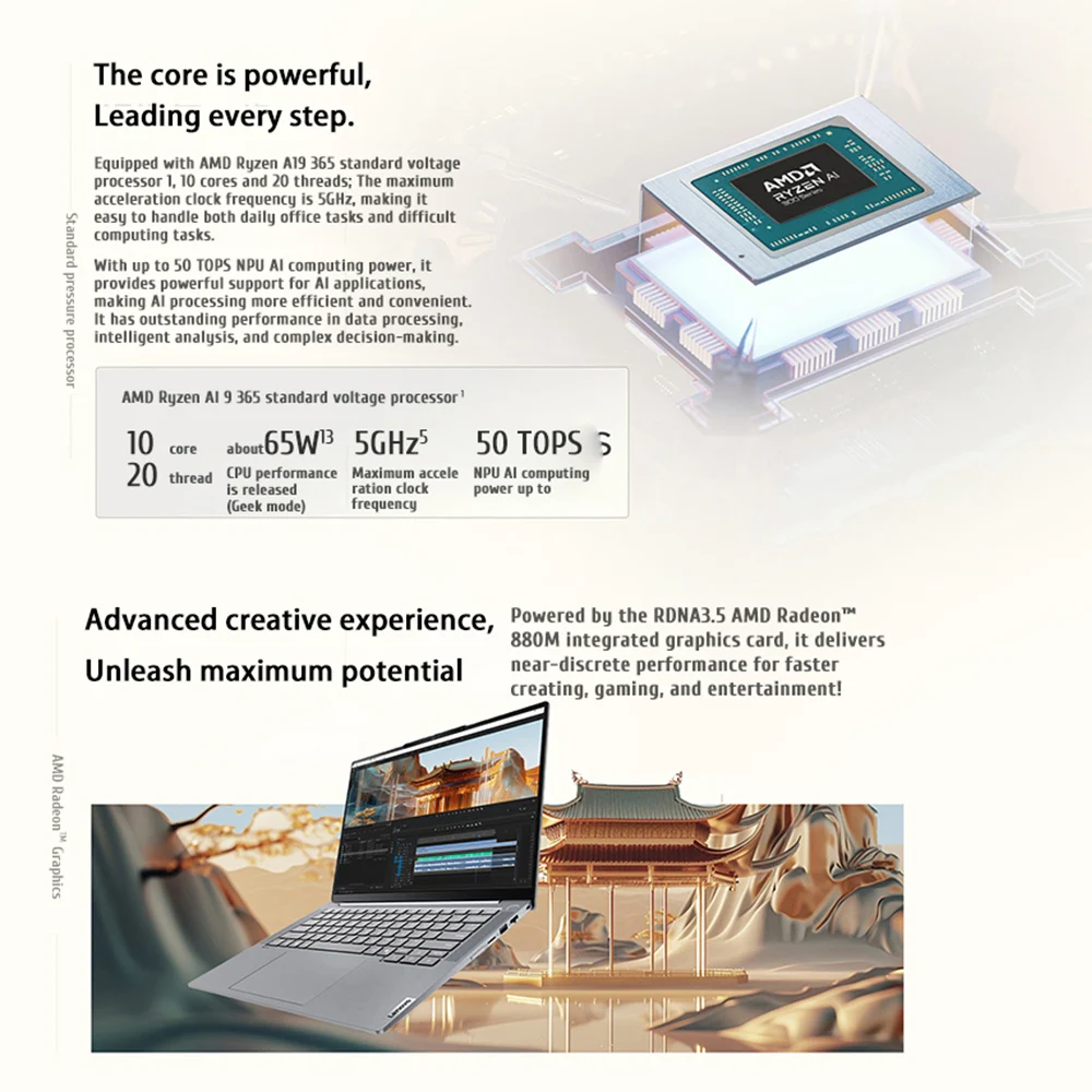 Lenovo ThinkBook 14+ 2024 AI Laptop AMD Ryzen AI 9 365 RAM 32GB