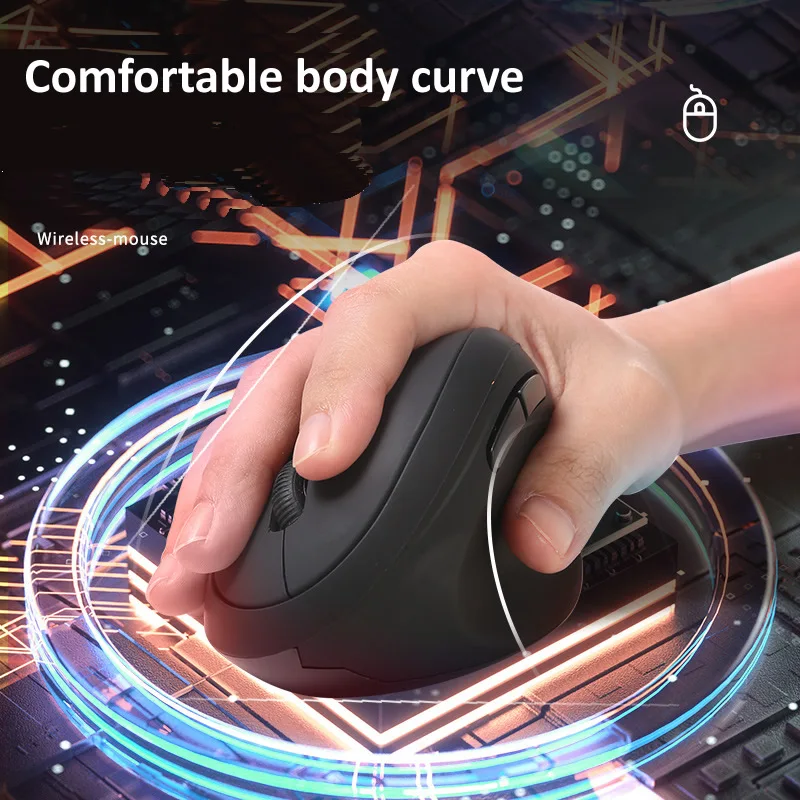 Hkza-mouse Vertical sem Fio Ergonômico Usb 1600dpi Escritório Rosa 6d Mini Silencioso para Computador Laptop pc 24g - Imagem 5