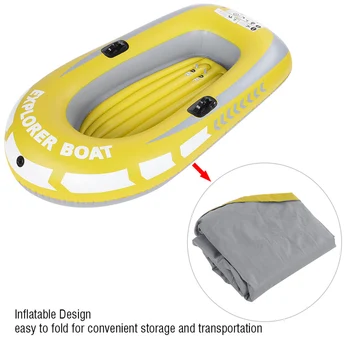 PVC Inflatable Kayak Canoe 2 Person Rowing Air Boat Fishing Drifting Diving 3