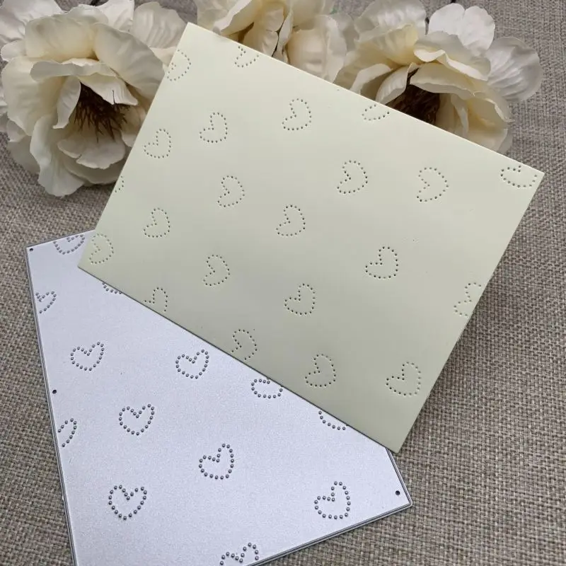 

Heart love rectangle frame Metal Cutting Dies Stencils For DIY Scrapbooking Decorative Handcraft Die Cutting Template Mold