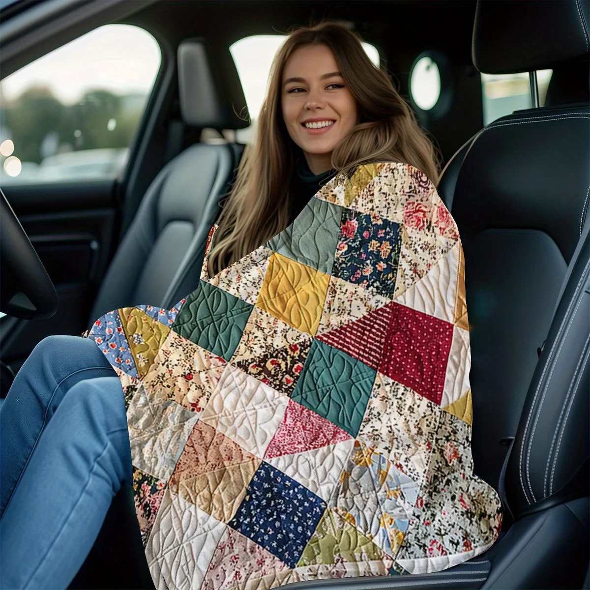 Vintage Geometric Patchwork Quilt 5