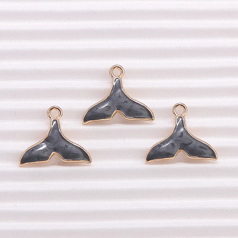 10 Stück 17 x 14 mm niedliche Fischschwanz-Anhänger für die Schmuckherstellung, Ohrringe, Halsketten, Armbänder, DIY, handgefertigtes Kunsthandwerk, Zubehör – Detail 6