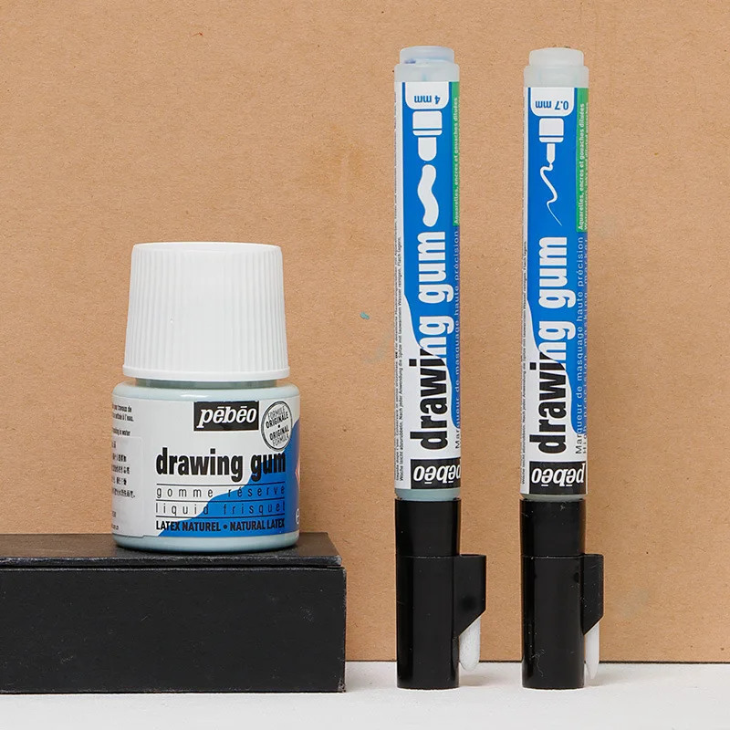 Masking Fluid 45ml Bottle Pebeo Easy Peel Liquid Latex for Ink Watercolor Gouache Painting