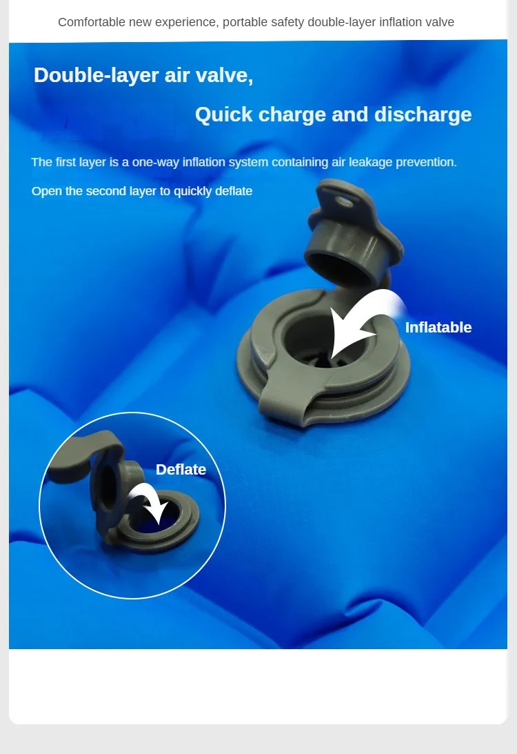 Outdoor Camping Sleeping Pad Inflatable Mattress with Pillows