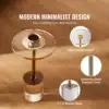Clear Acrylic End Table, Acrylic Side Table with a Solid Base, 11.9 x 11.9 inch Round Tabletop, 21.4 inch High, for Coffee,Drink 3