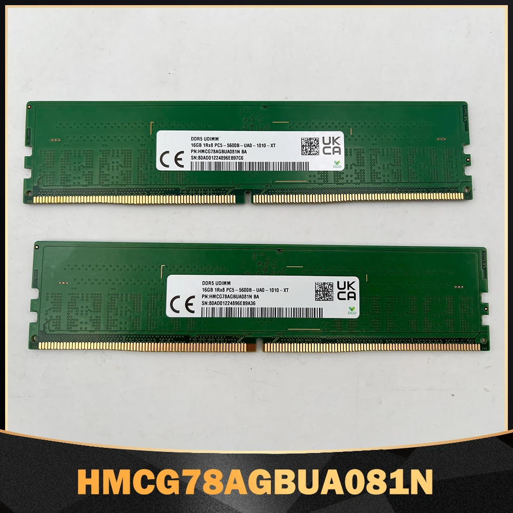 

1PCS New HMCG78AGBUA081N A-Die For SK Hynix RAM 16GB 16G DDR5 5600B PC5-5600B-UA0 Memory High Quality