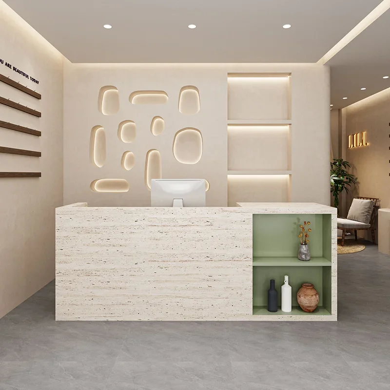 Creative Clothing Store Reception Desks Yoga Beauty Salon White Atril Counter Storage Office Furniture Receptionsdisk FYRD