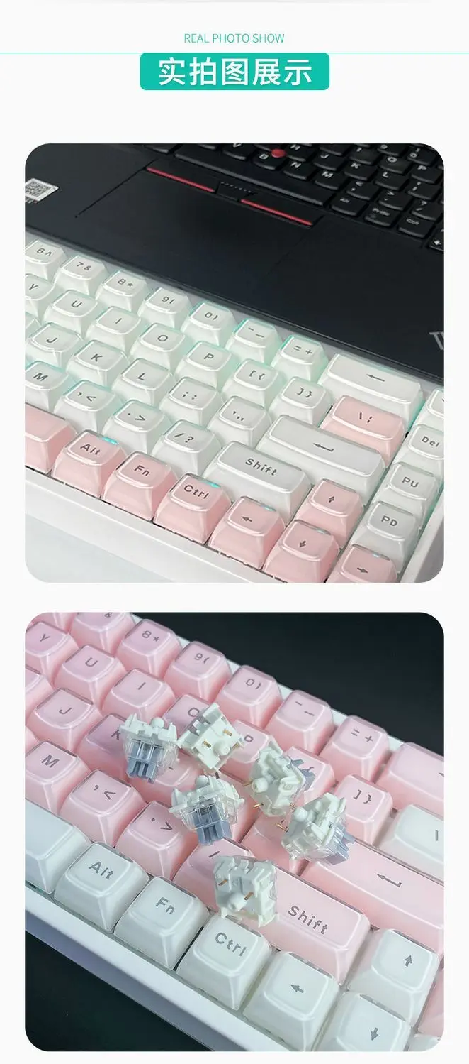 Branco Keycaps, Preto DIY Keycaps