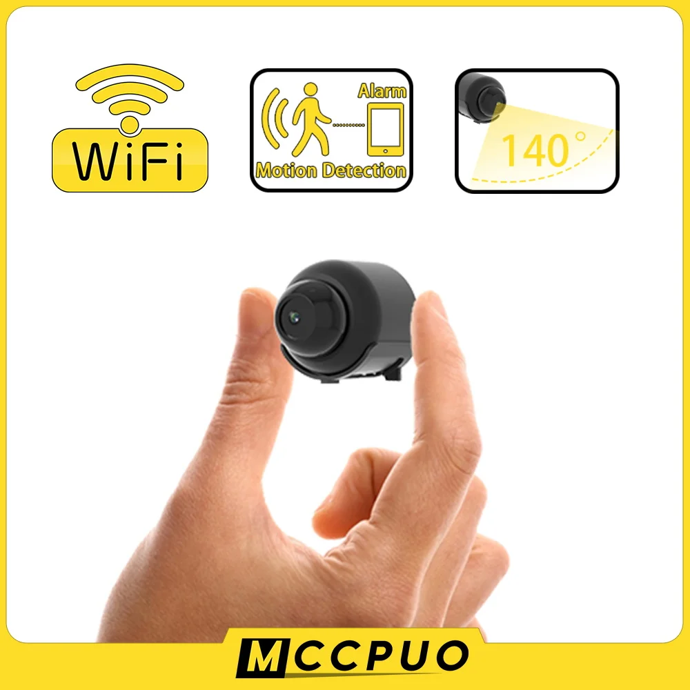 

Mccpuo 1080P Wide Angle WIFI Mini Camera Indoor Home Security Surveillance Camera Motion Detection IR Night Vision IP Camera