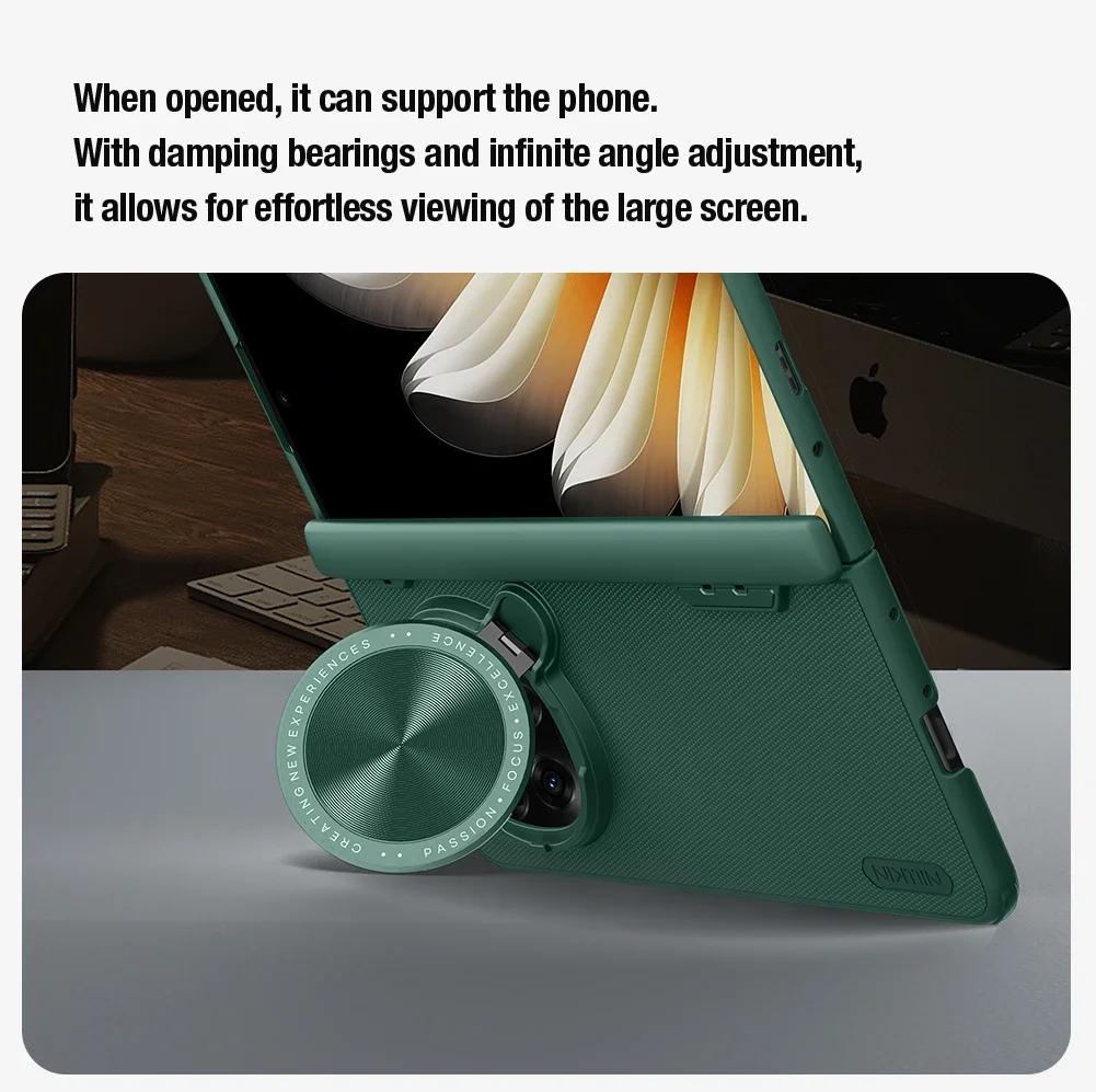 Für OPPO Find N5 5G Nillkin Hülle Super Frosted Prop Fold Kameraschutz mit hartem PC und TPU-Rahmen auf der Rückseite