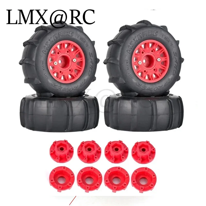 4Pcs 116mm 1/8 1/10 Short Course Truck Sand Tire with 12mm 14mm 17mm Wheel Hex for Slash ARRMA SENTON Vkar SCTX10 RC Car 4Pcs