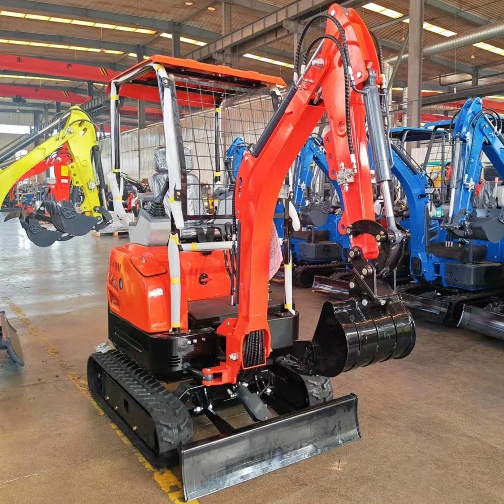 Kubota-Motor 1,5 Tonnen Maßgefertigter Mini-Raupenbagger Hydraulischer Bagger Erdbewegungsmaschine CE EPA Euro 5 Zertifiziert