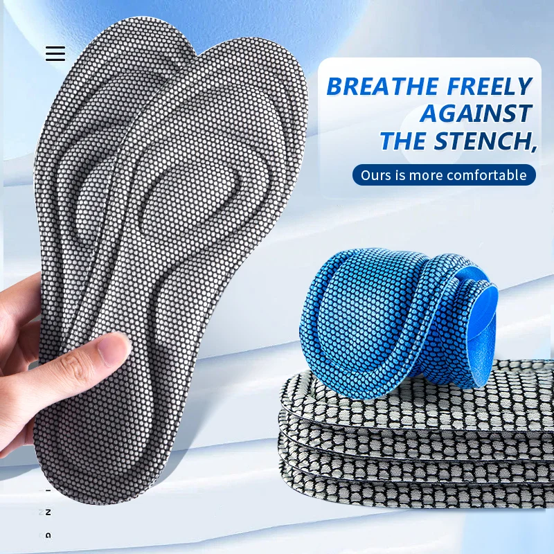 1 Pair Memory Foam Orthopedic Insoles For Shoes Nano Antibacterial