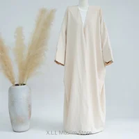 Abaya musulmane de luxe pour femmes, vêtement de prière élégant, cardigan UNIS issant, robe de Ramadan, vêtements de Dubaï, ouvert 6