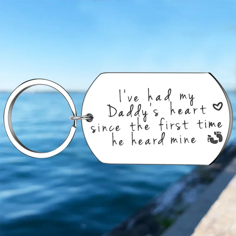

Hot Dad Gifts Keychain Pendant Daddy New Dad Father in Law Birthday Christmas Key Chain I've Had My Daddy's Heart