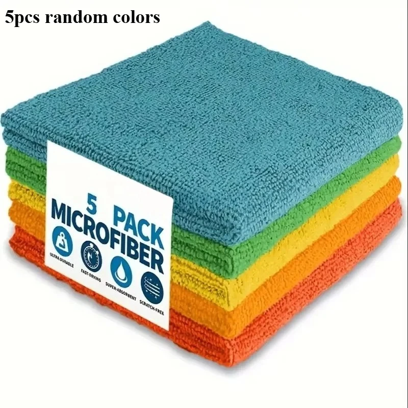 Assorted Color Reusable Microfiber Cleaning Cloths