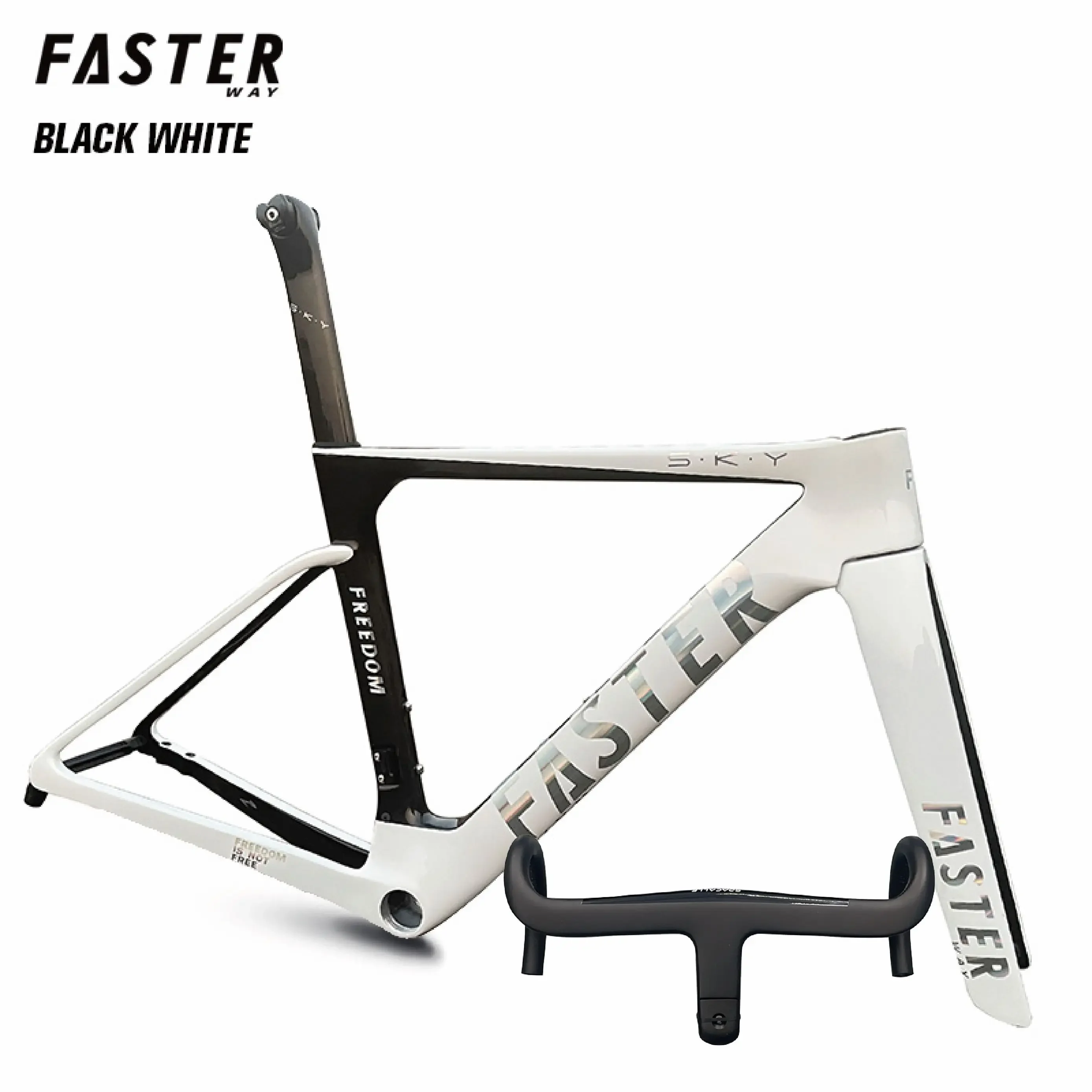 FASTERWAY Freedom Classic Black Horse Frameset Carbon Bike Road