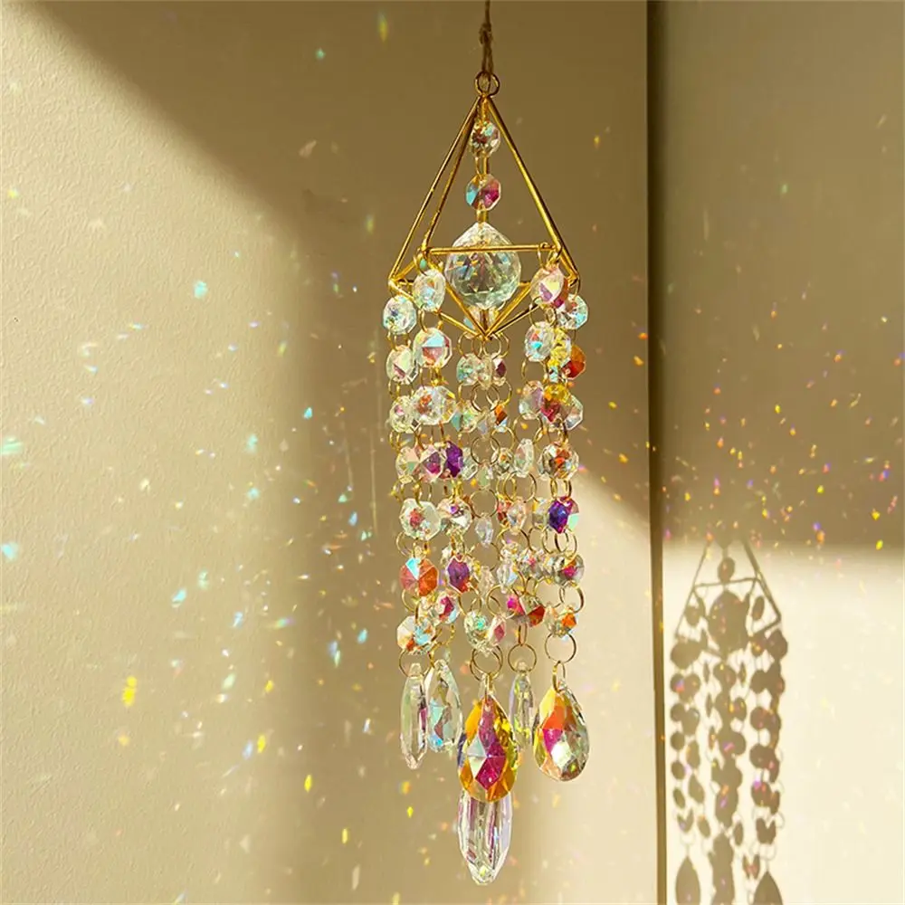 Fashion Crystal Prism Suncatchers Colorful Catchers Hanging Pendant Gardening Crafts for Indoor Outdoor