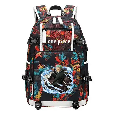 

One Piece Anime Printing School Bag Students Large Capacity Backpack Shoulders Outdoor Bag Beautiful Fashion Accessories