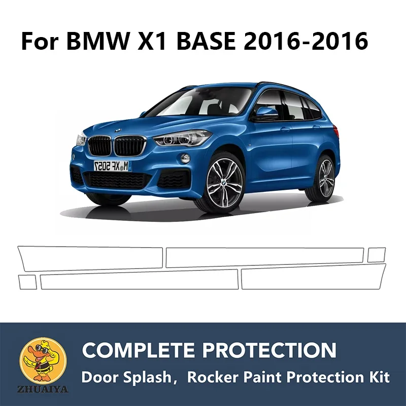 

PreCut Rocker Panels Paint Protection Clear Bra Guard Kit TPU PPF For BMW X1 BASE 2016