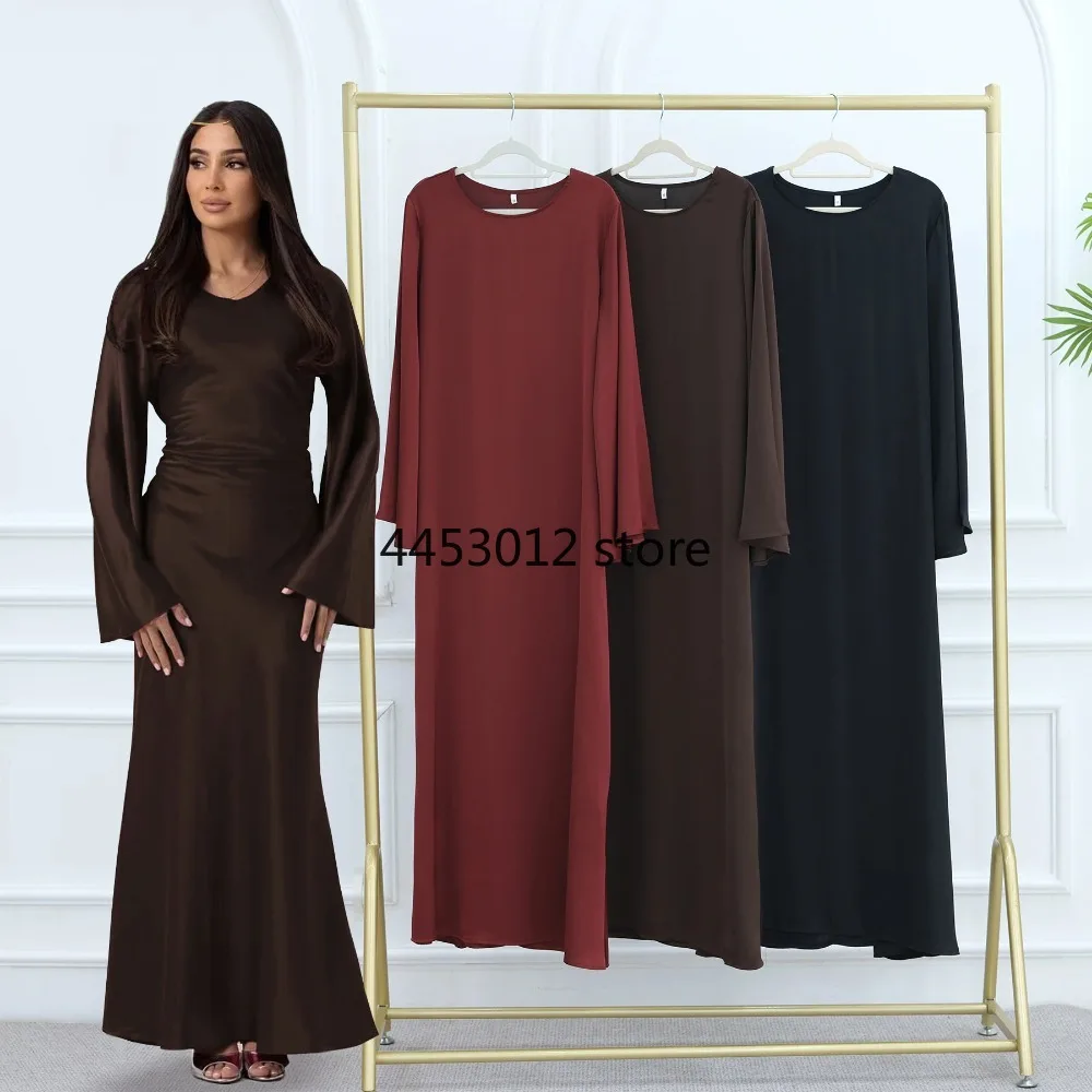 Eid Djellaba Dubai Abaya Maxi Dress for Women Muslim Jalabiya Kaftan Turkey Caftan Robe Belt Ramadan Femme Islamic Clothes Arab 1