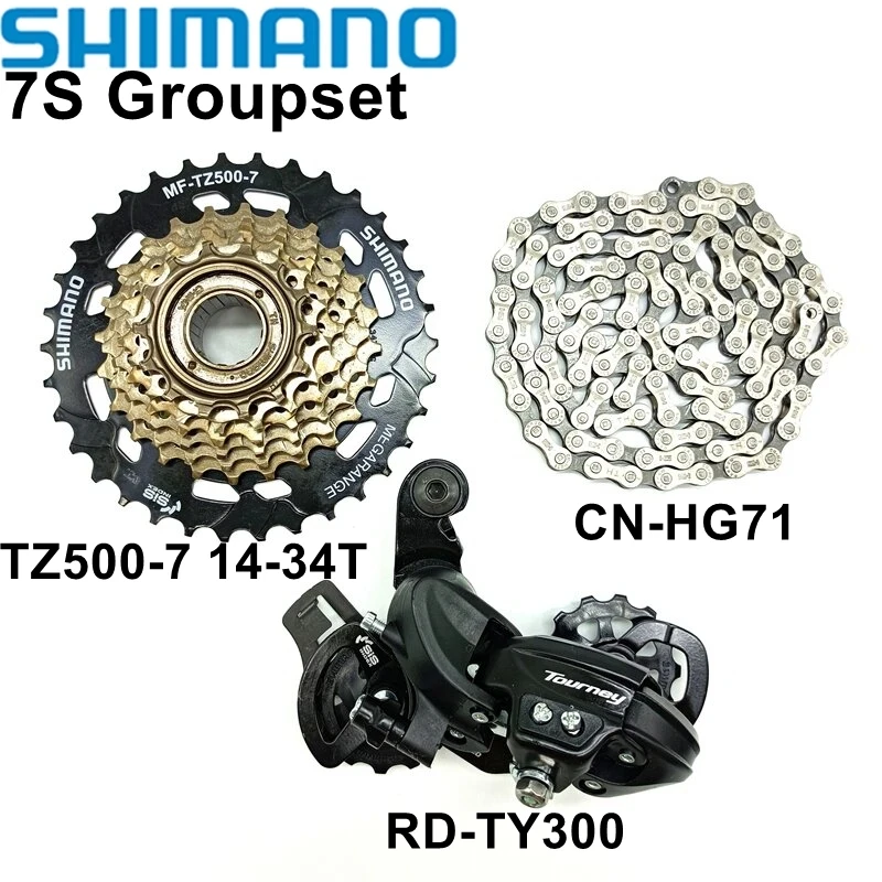 Shimano-自転車用チェーンty300 7s,バイクリアディレイラーRD