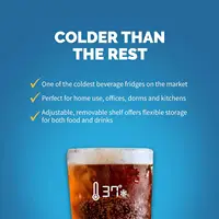 Fridge Beverage Refrigerator and Cooler, Free Standing Glass Door Refrigerator Holds Up To 60 Cans 2