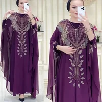 Abayas de Luxe en Mousseline de Soie pour Femme, Boubou, Robe Musulmane, Caftan Marocain, Djellaba pour ixde Mariage, 2025 2