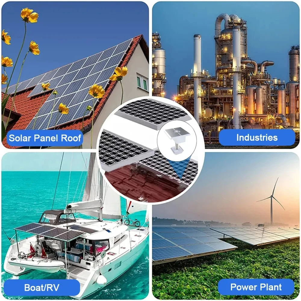 30/35mm Solar Panel Mounting Bracket Photovoltaic Rail Kit Solar Panel Fixed Module PV Mid And End Clamp For Roof Mount Rails