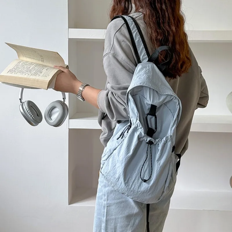 

Luxury Large Capacity Backpack Fashion Casual School Shoulder Bag For Women Lightweight Student Bag Designer Contrast Color