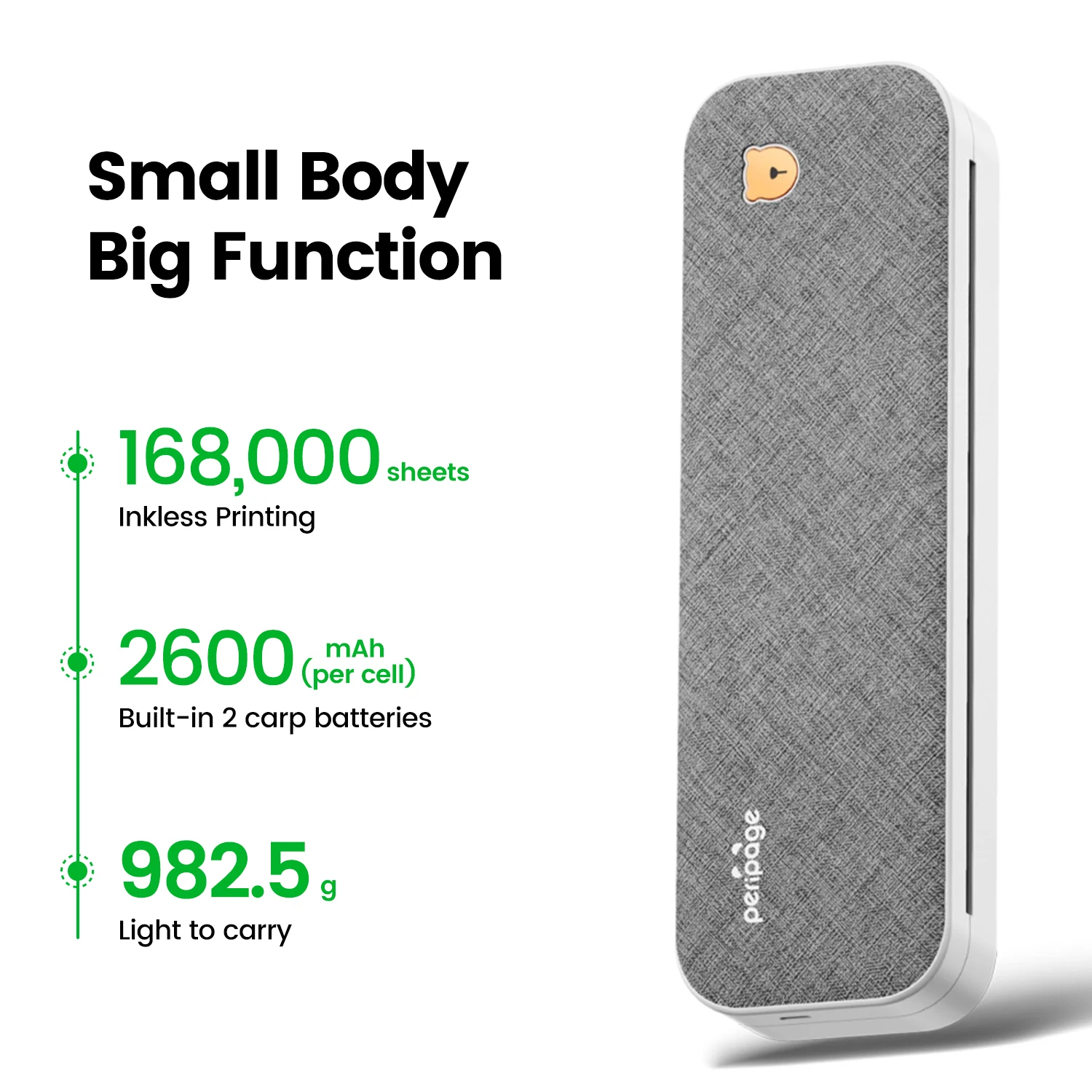 PeriPage A40 Thermal A4 Printer Wireless PDF Webpage Contract Picture Printers Maker 210mm Continuous Paper No Ink or Toner