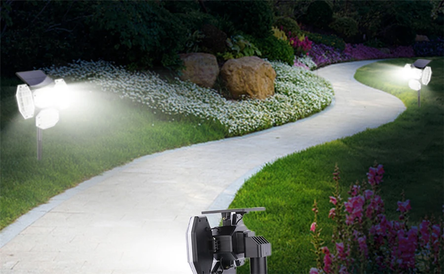 best outdoor solar lights 2000 LM Outdoor Solar Lights 270° Folding Street Garden Yard Lighting Wall Lamp164 LED Rechargeable Waterproof Sensor Floor Lamp best outdoor solar lights