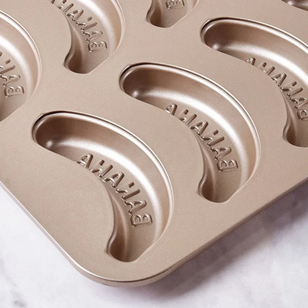 10 Hole Baking Pan Carbon Cake Baking Mold Baking Tray Non-Stick Muffin DIY Banana Cake Pan Moulds Baking Pans Bakeware Tools - 4