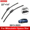 Car Wiper for Mitsubishi Space Star 2013-2023 22" + 14" Front Rear Wiper Blades Brushes Cutter Accessories 2013 2014 2015 2016 1