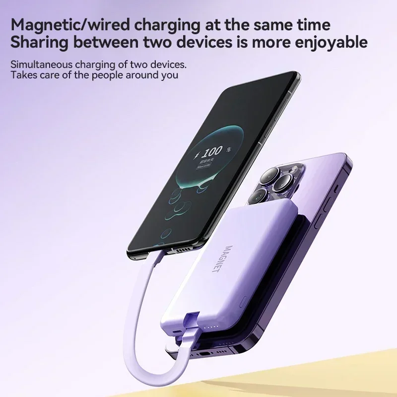 2025 New 30000mAh Mini Wireless Charger PowerBank 22.5W Fast Charging For iPhone Samsung Huawei Powerbank 4