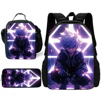 Child Anime Hunter x Hunter School Backpack With Shoulder Bag ,Pencil Bags ,School Bags for Boys Girls Best Gift