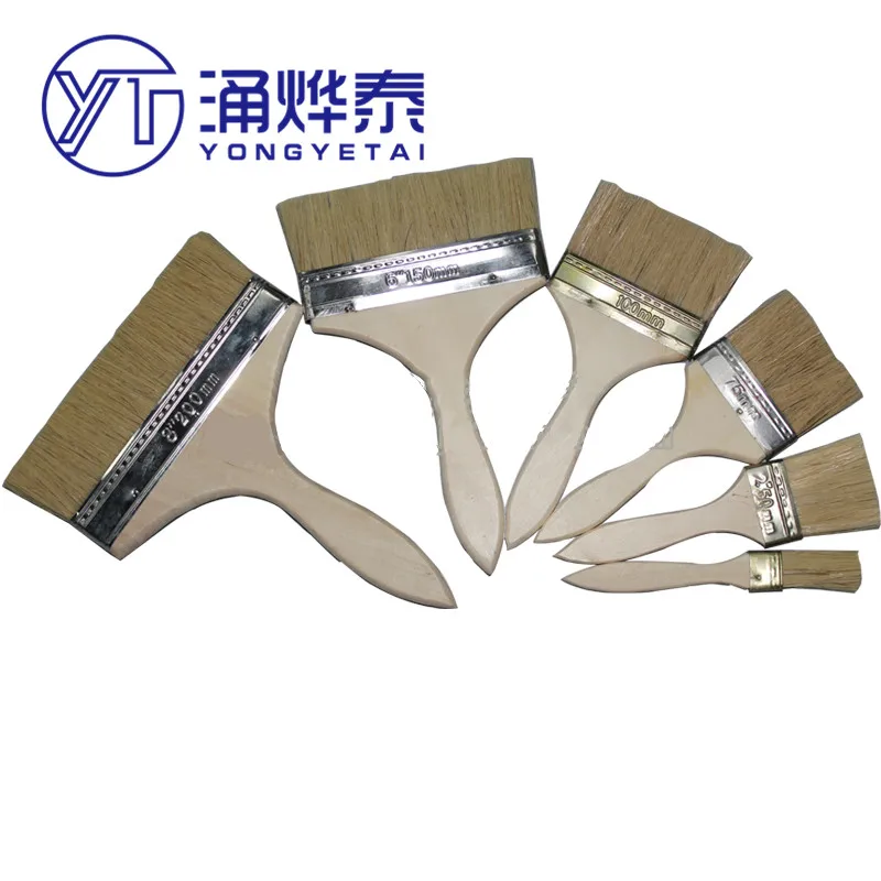 Hair Brush Paint Brush 1/1.5/2/2.5/3/4/5/6inch Cleaning Marine Bristles