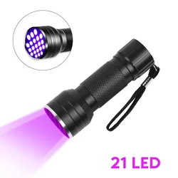 Black Light UV Light 21 LED 395nm UV Flashlight Powerful Mini Blacklight Flashlight UV Light Detector for Pet Urine Scorpion