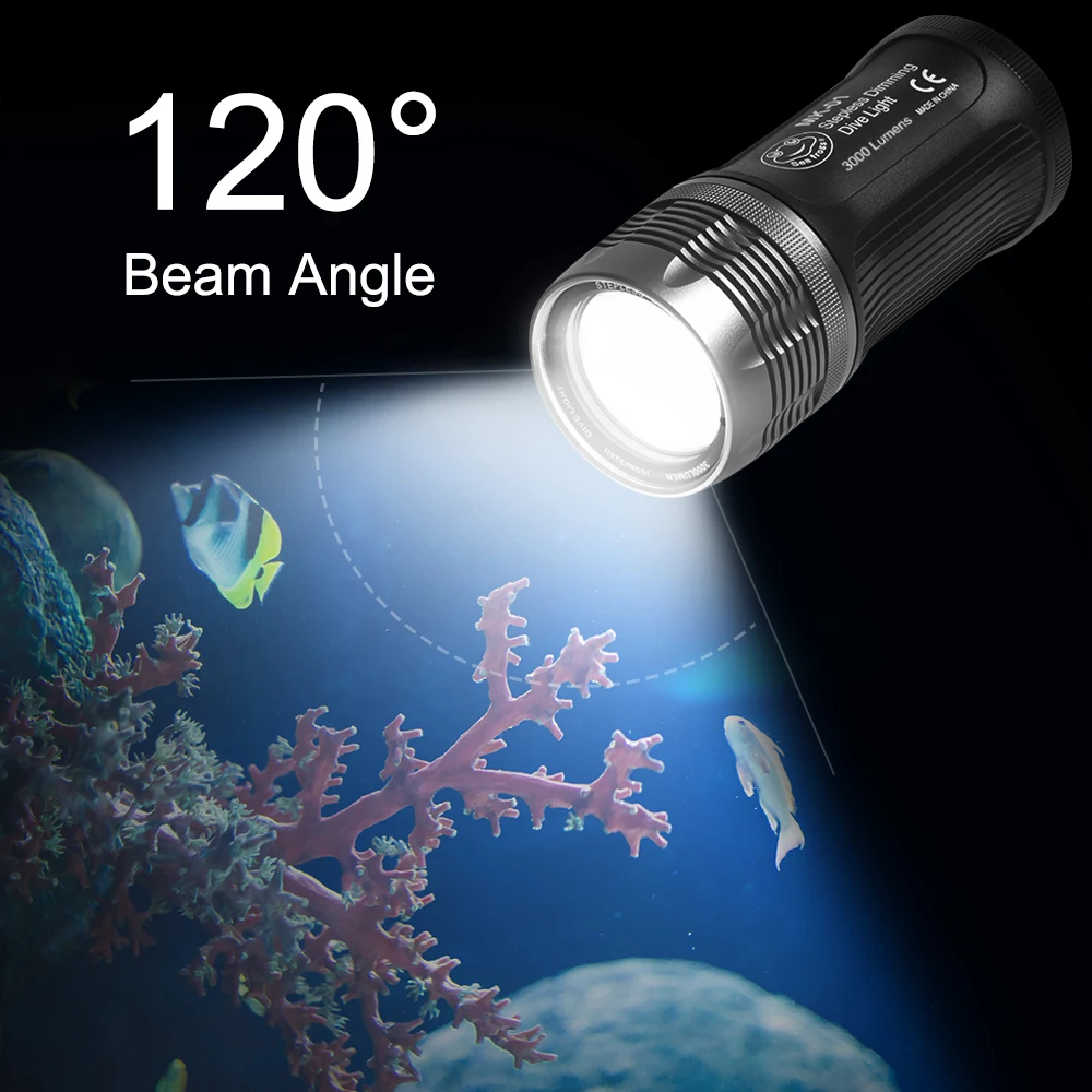 Seafrogs MK-01 Professional Diving Flashlight Underwater Diving Strobe Light 100