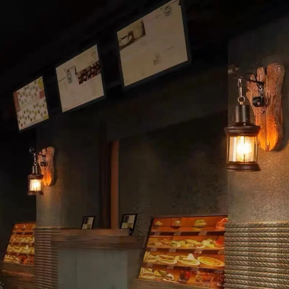 Retro Industrial LED Cage Wall Light Retro Loft Wall Lamps Black Lamp Shade E27 Sconce Lights Modern Indoor Lighting Fixture