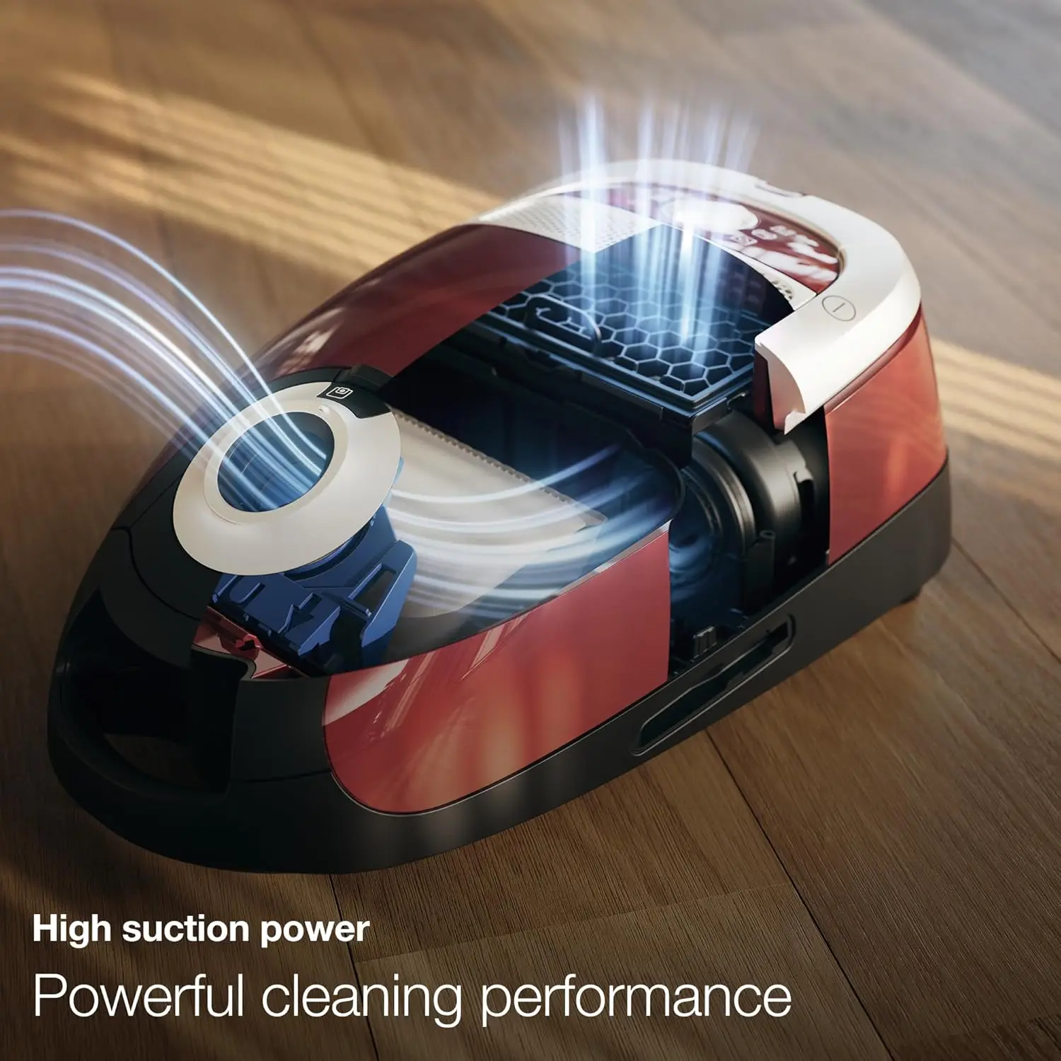 Complete C2 Hardfloor Bagged Canister Vacuum Cleaner with High Suction Power, Designed for Special Care of Hard Floors and Low-P