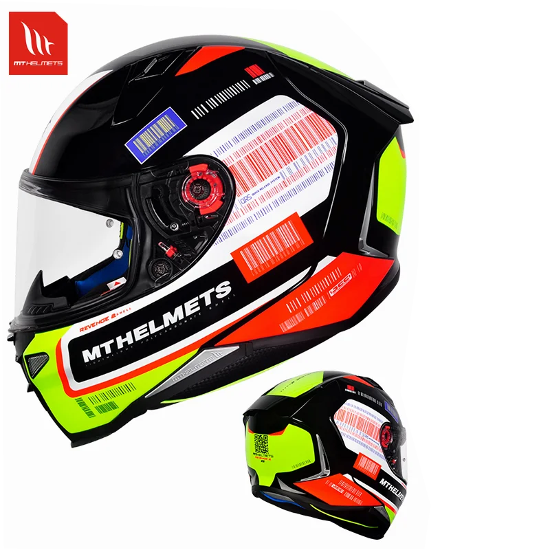 Casco Integral MT Revenge 2 S Moreira A7 22-06 Azul Verde Rojo Mate -  EuroBikes