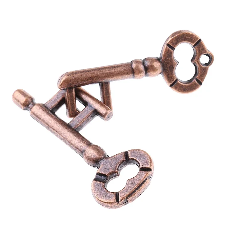 Key Lock Puzzles IQ Brain Teaser Quebra Cabeça Rompecabezas Metal Juegos De Ingenio Intellectual Toy For Adults Kids 3